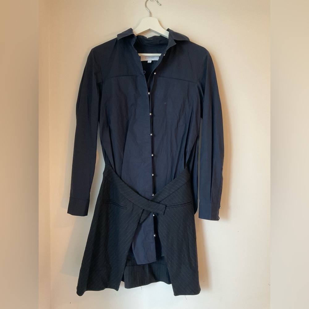 Derek Lam 10 Crosby Shirt Dress with Pinstripe Mini Skirt
